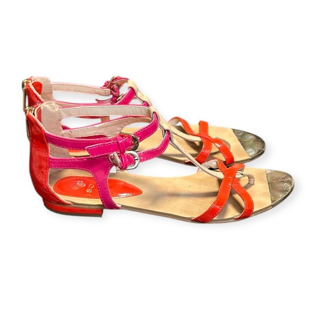 ISOLA Women’s Multicolor Patent Leather Strappy Sandals Size 8.5M